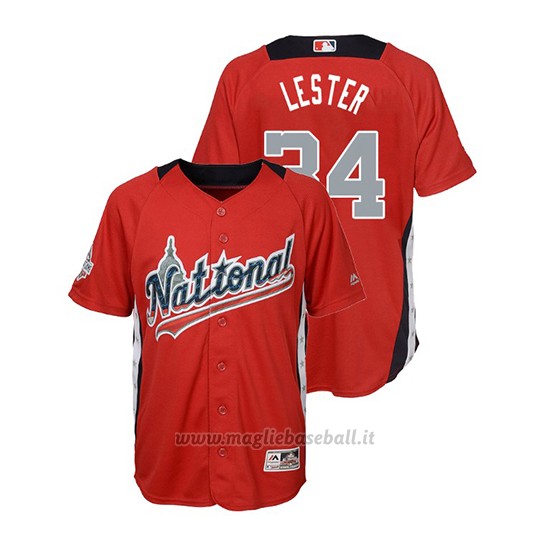 Maglia Baseball Bambino All Star Game Majestic Jon Lester 2018 1ªRun Derby National League Rosso